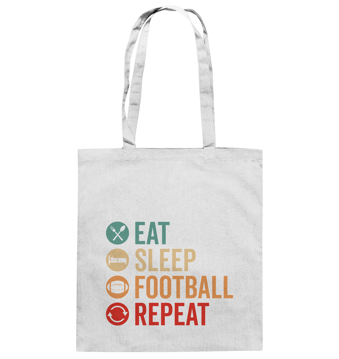 Eat Sleep Football Repeat - Baumwolltasche