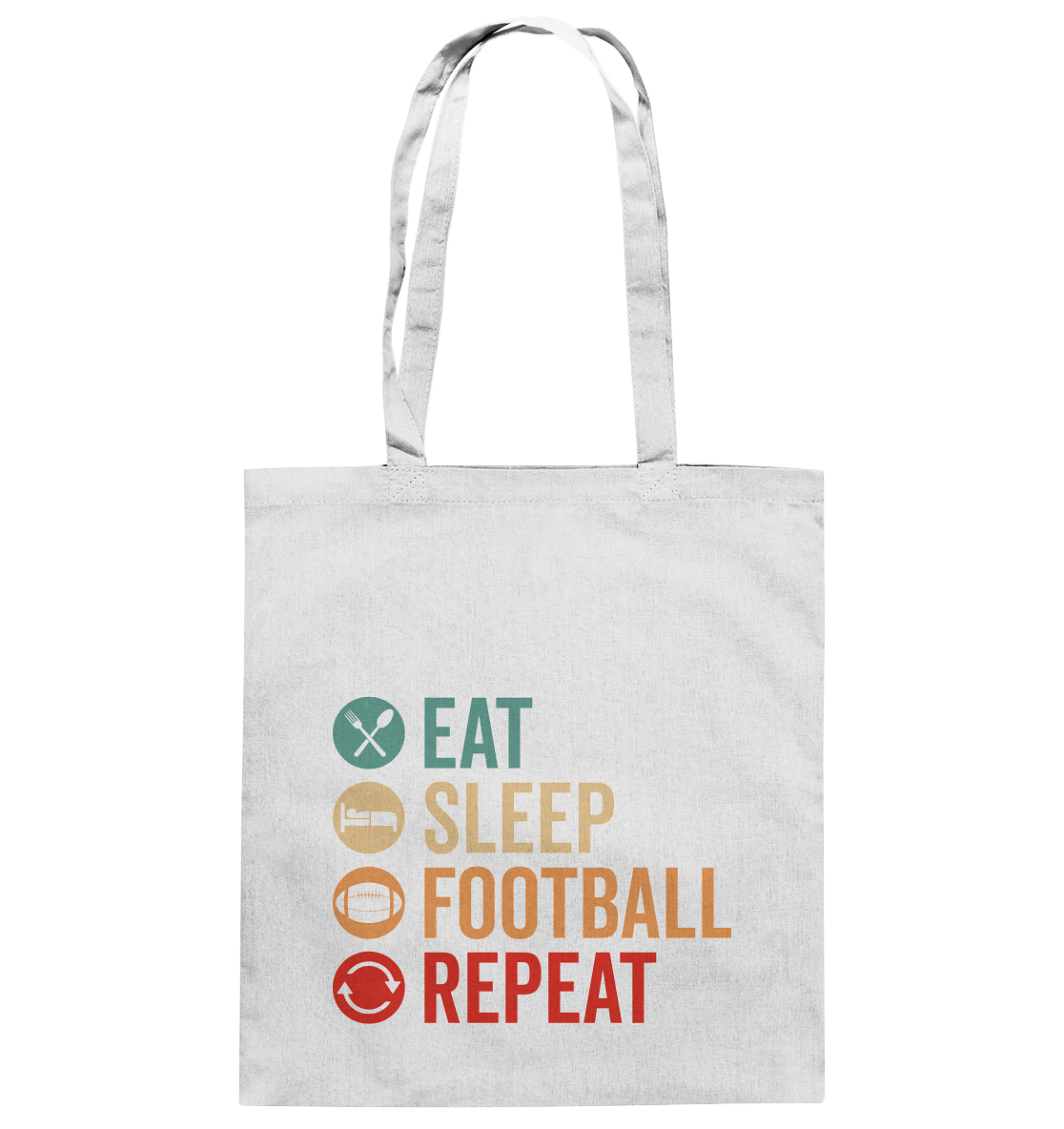 Eat Sleep Football Repeat - Baumwolltasche