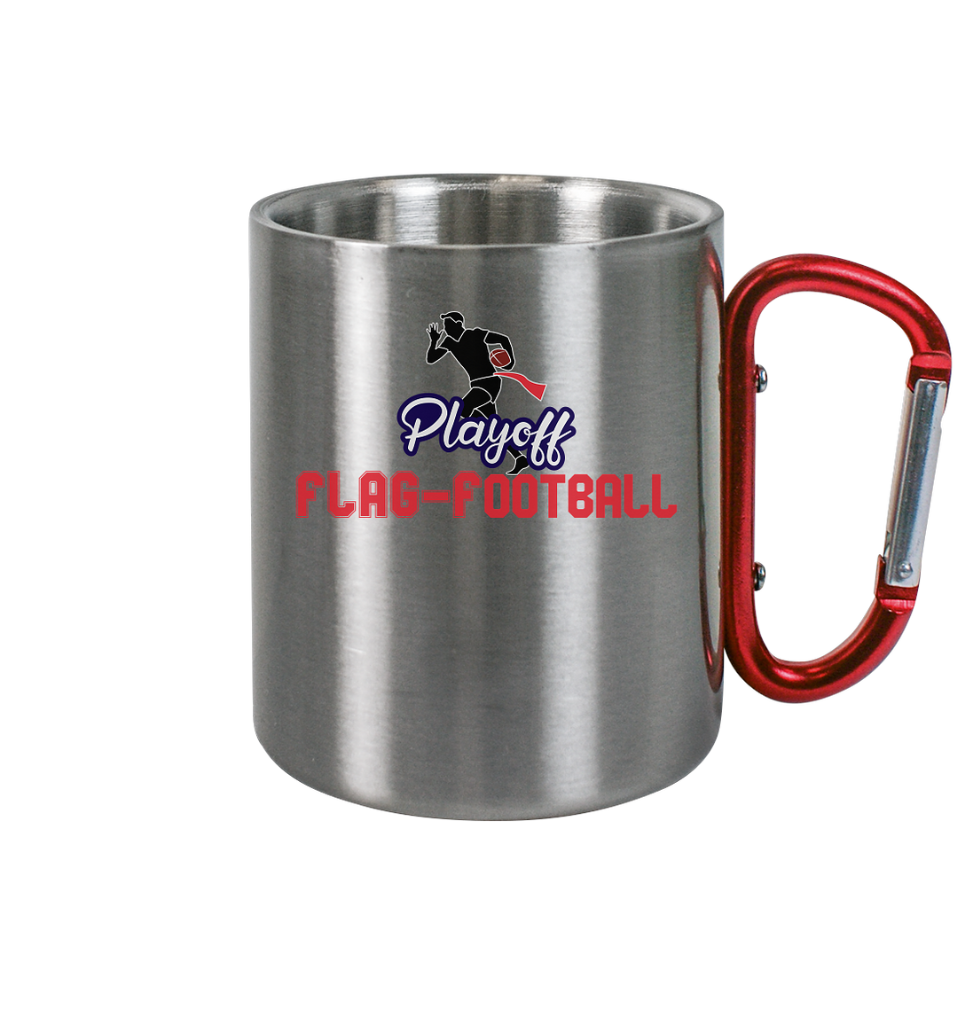Playoff Flag Football  Men red - Edelstahl Tasse