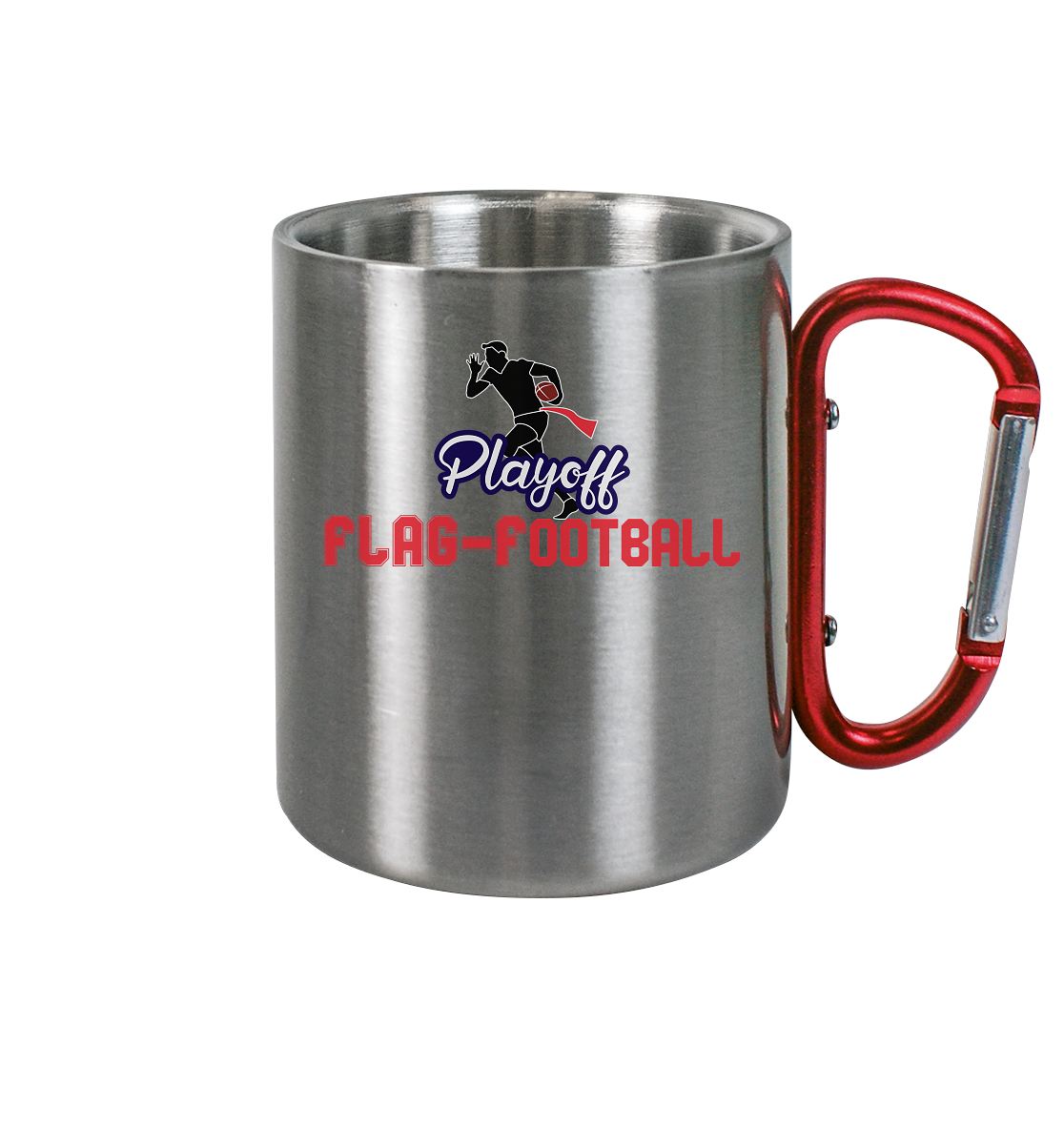Playoff Flag Football  Men red - Edelstahl Tasse