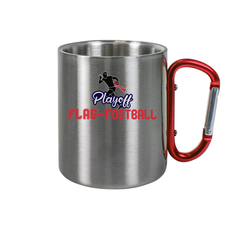 Playoff Flag Football  Men red - Edelstahl Tasse