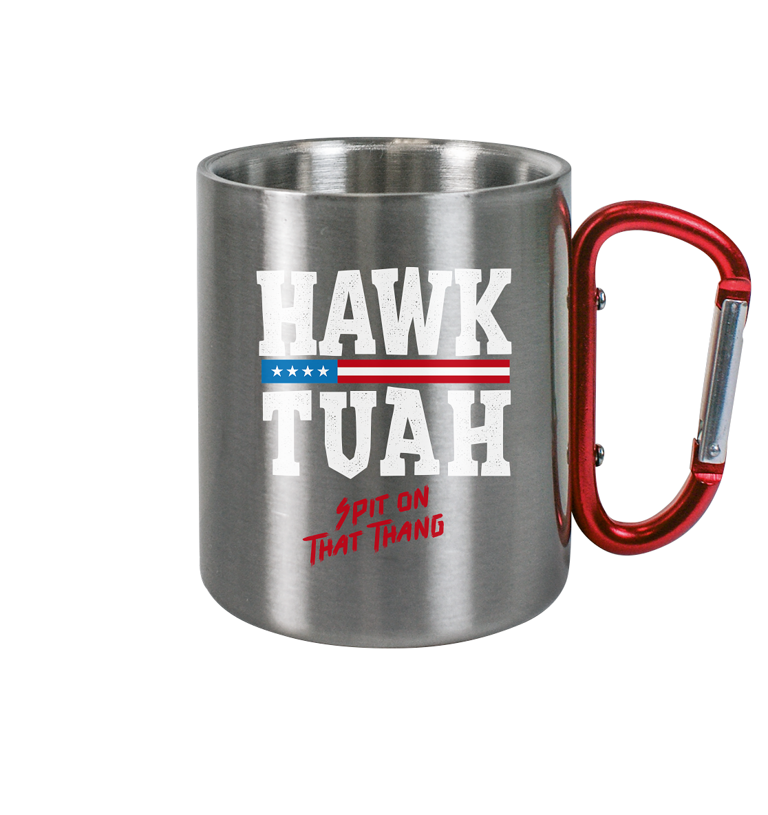 Hawk Tuah White - Stainless Steel Mug
