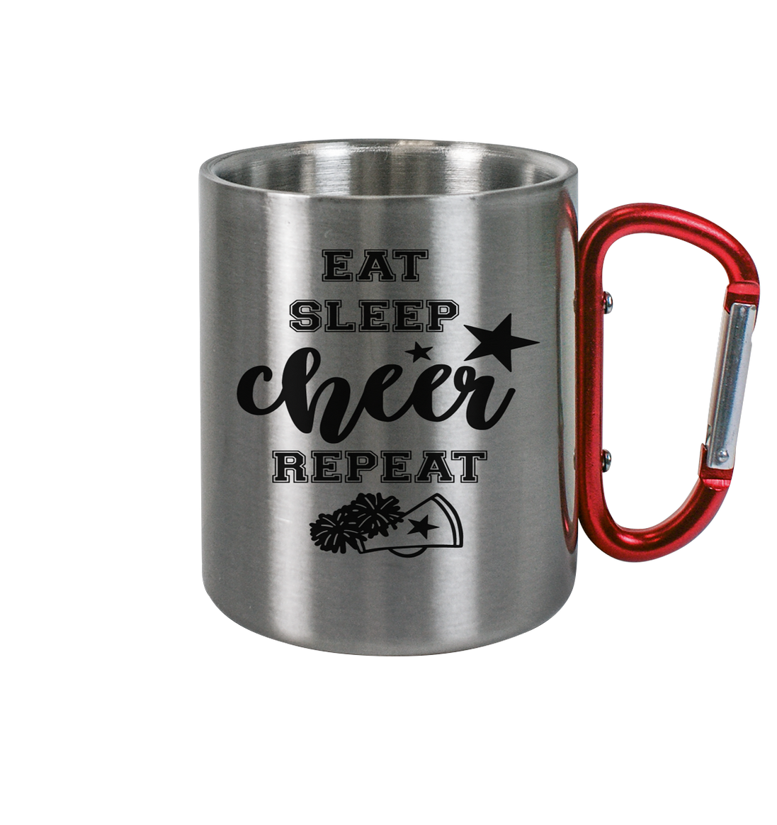 Eat Sleep Cheer Repeat - Edelstahl Tasse