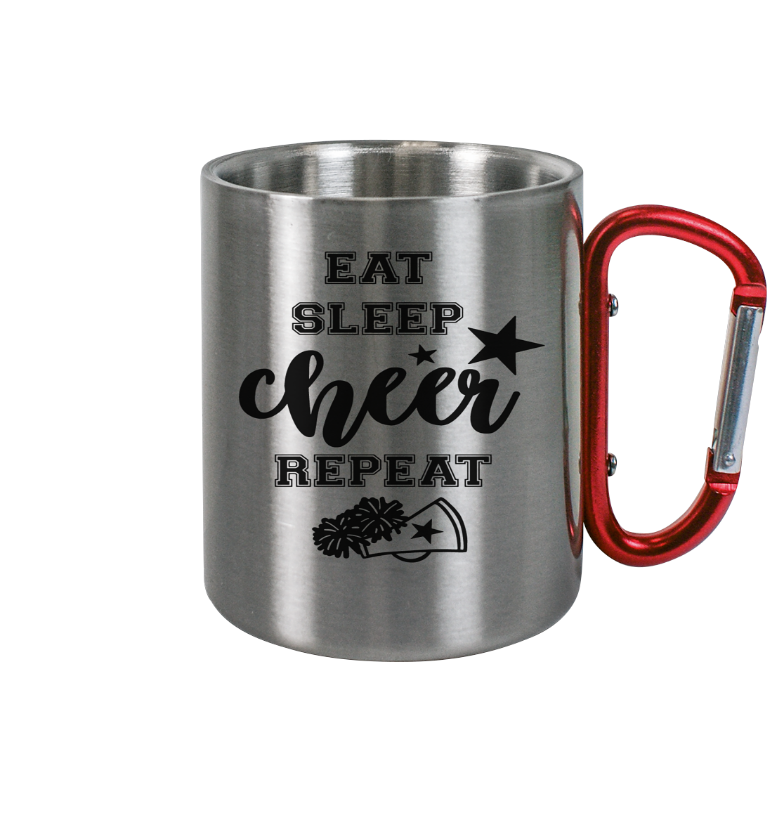Eat Sleep Cheer Repeat - Edelstahl Tasse