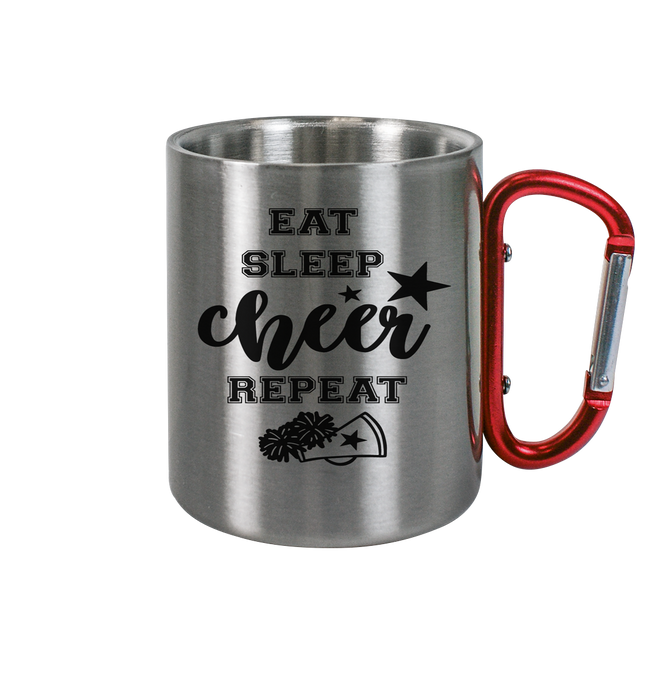 Eat Sleep Cheer Repeat - Edelstahl Tasse