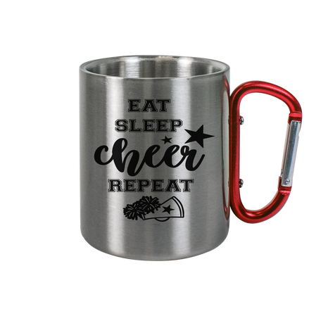 Eat Sleep Cheer Repeat - Edelstahl Tasse