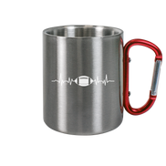 Football Heartbeat - Edelstahl Tasse