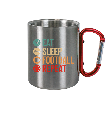 Eat Sleep Football Repeat - Edelstahl Tasse