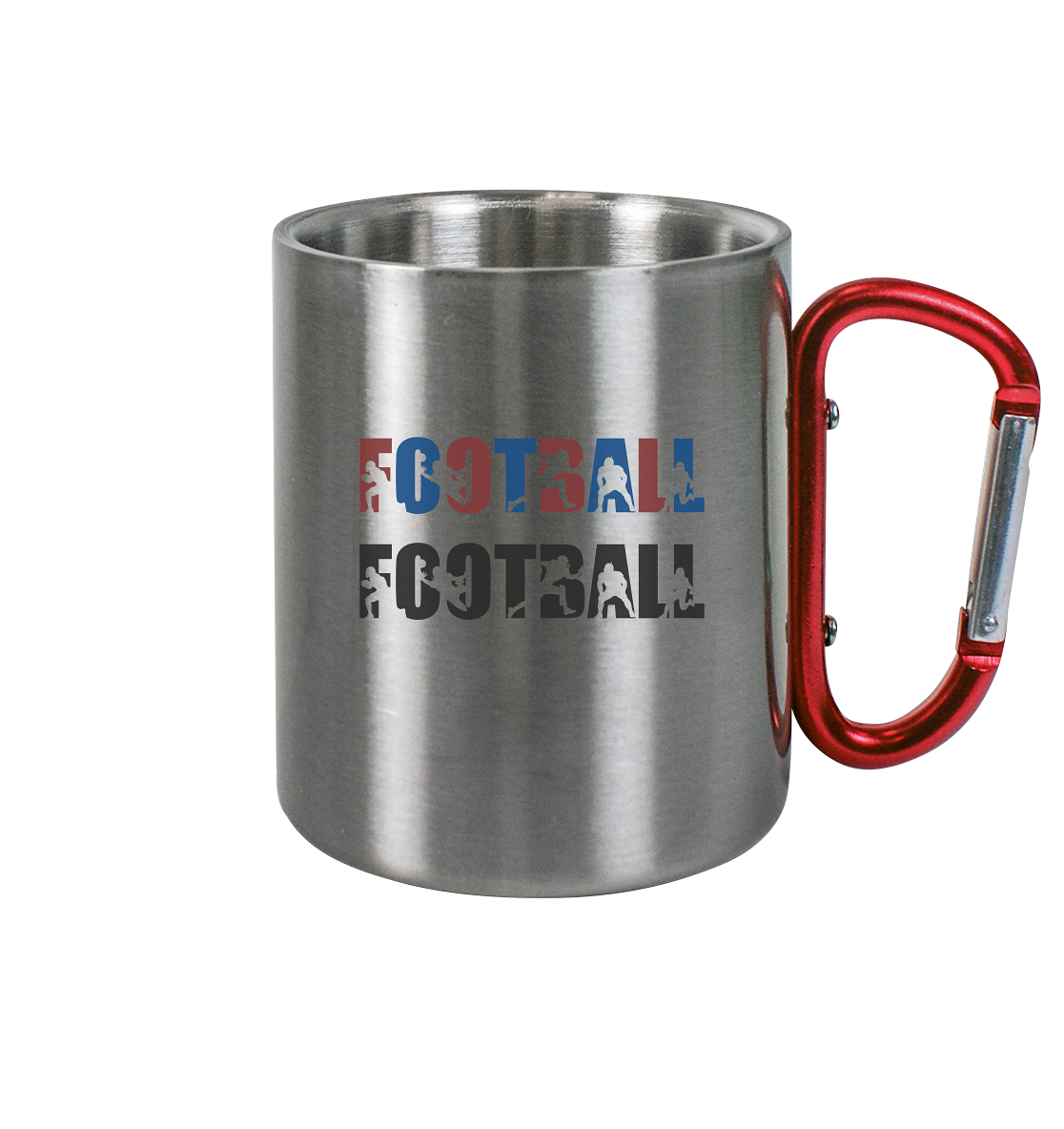 Football Silhouette - Edelstahl Tasse