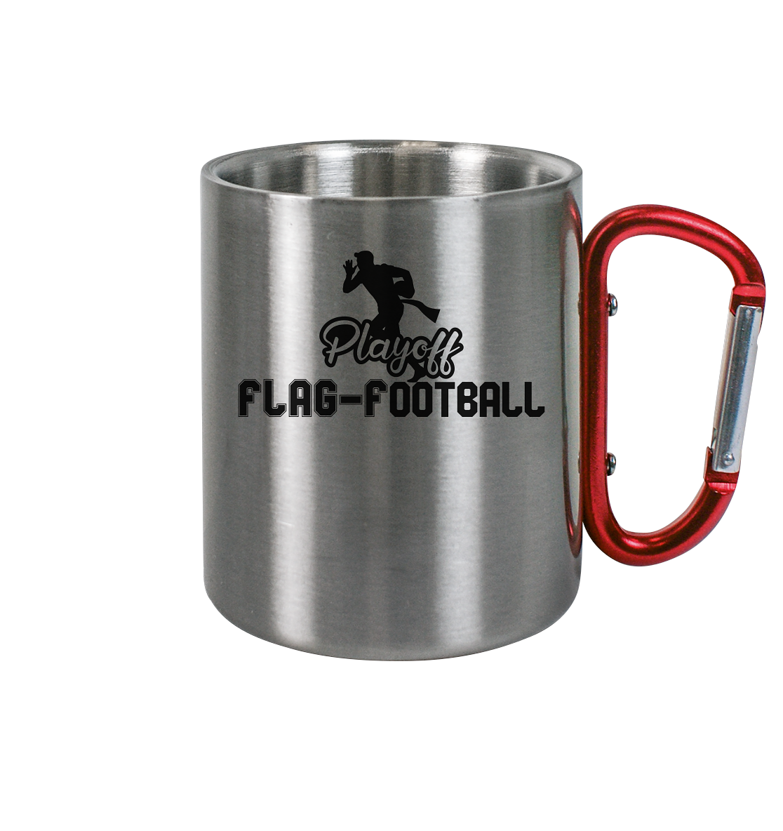 Playoff Flag Football  Men black - Edelstahl Tasse