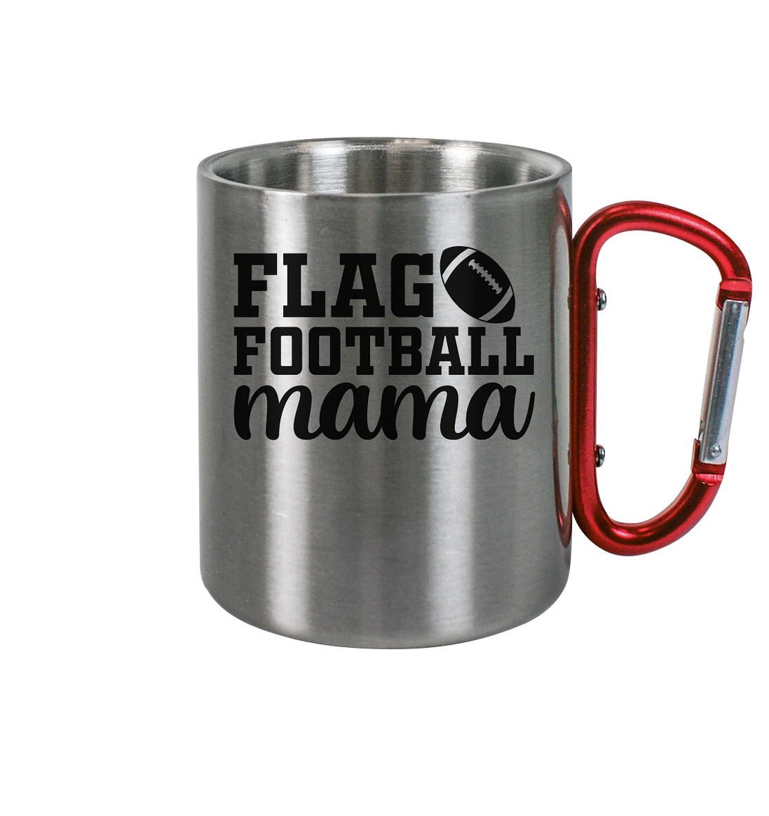 Flag Football Mom - Stainless Steel Mug