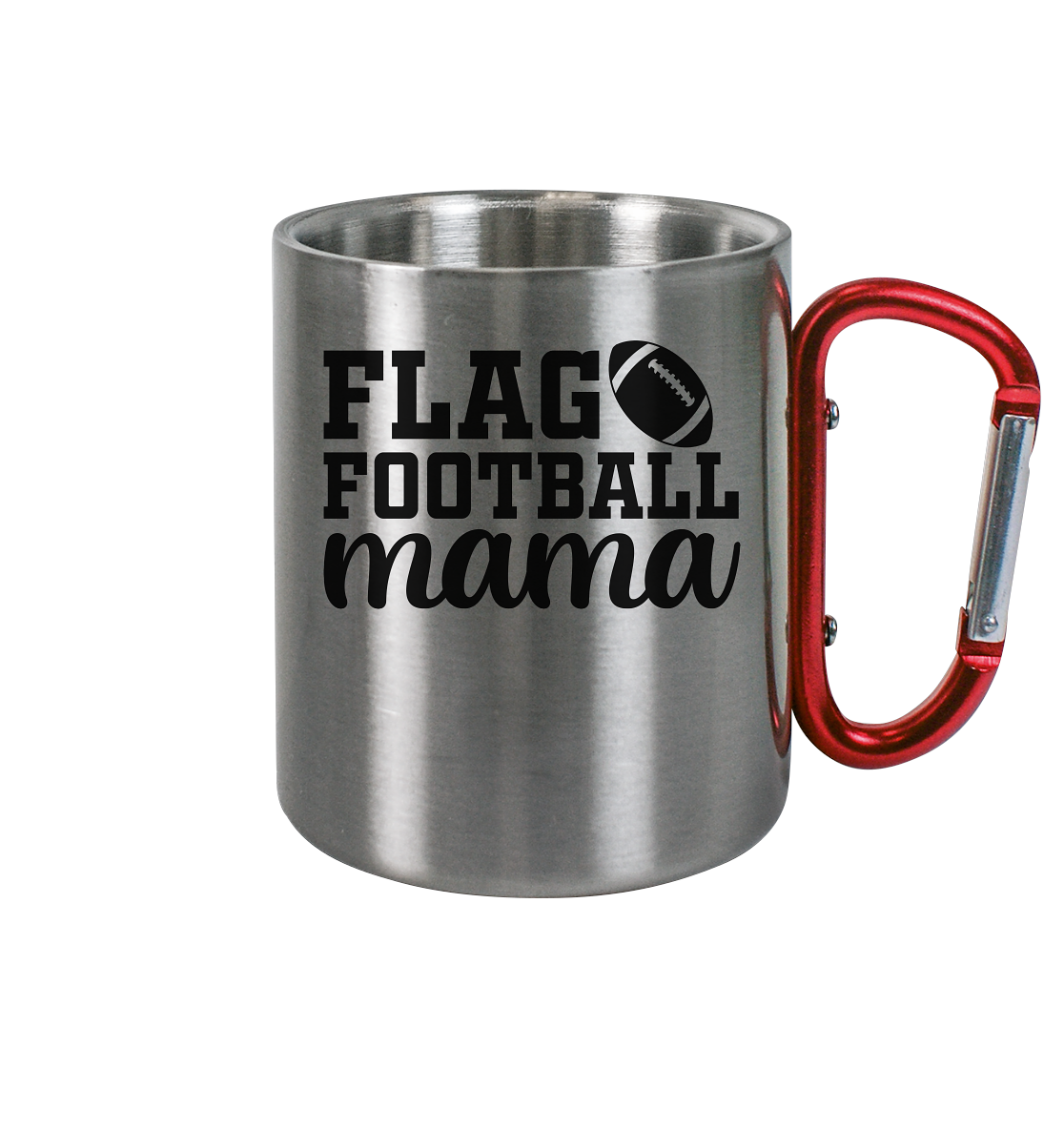 Flag Football Mom - Stainless Steel Mug