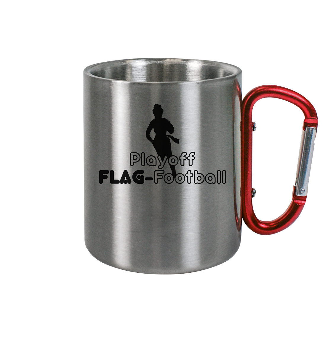 Playoff Flag Football  Women black  - Edelstahl Tasse