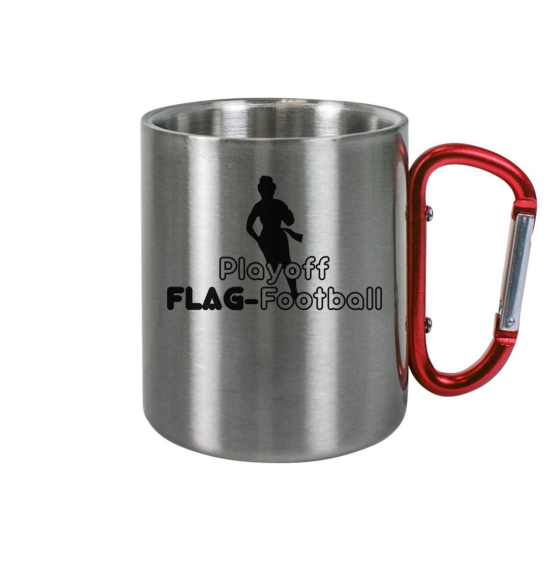 Playoff Flag Football  Women black  - Edelstahl Tasse