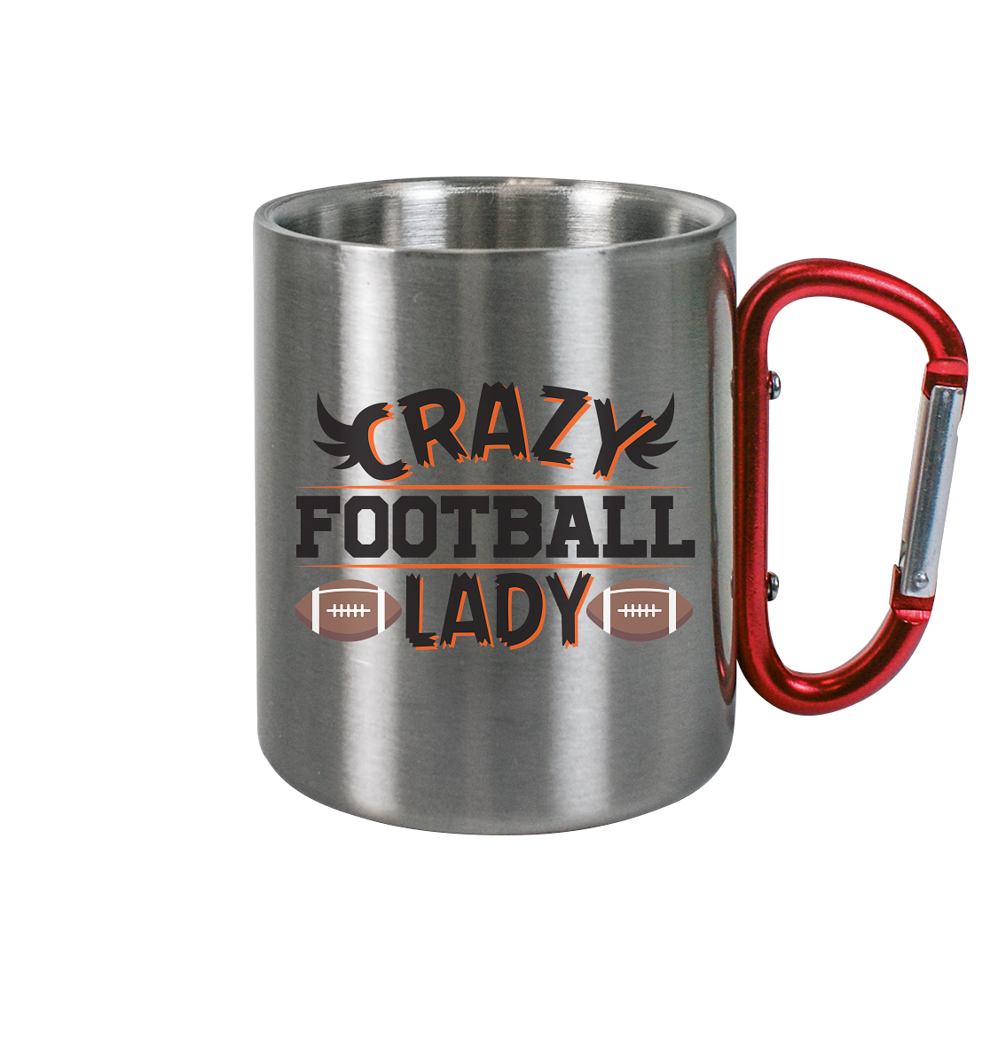 Crazy Football Lady - Stainless Steel Mug