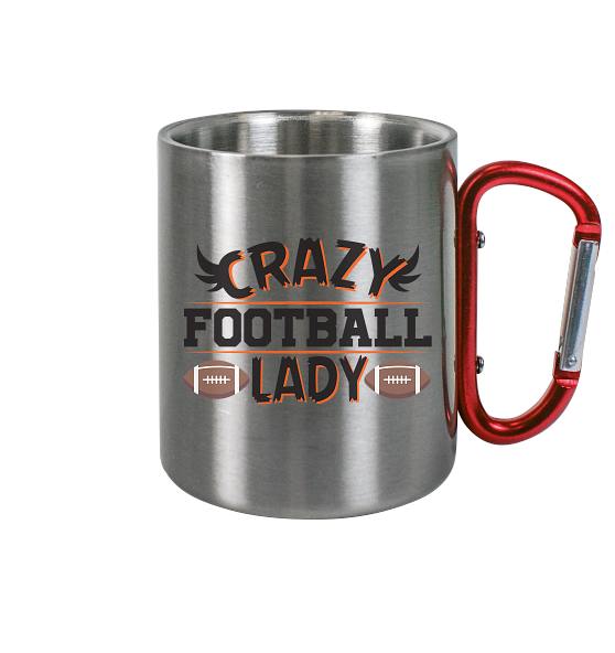 Crazy Football Lady - Stainless Steel Mug