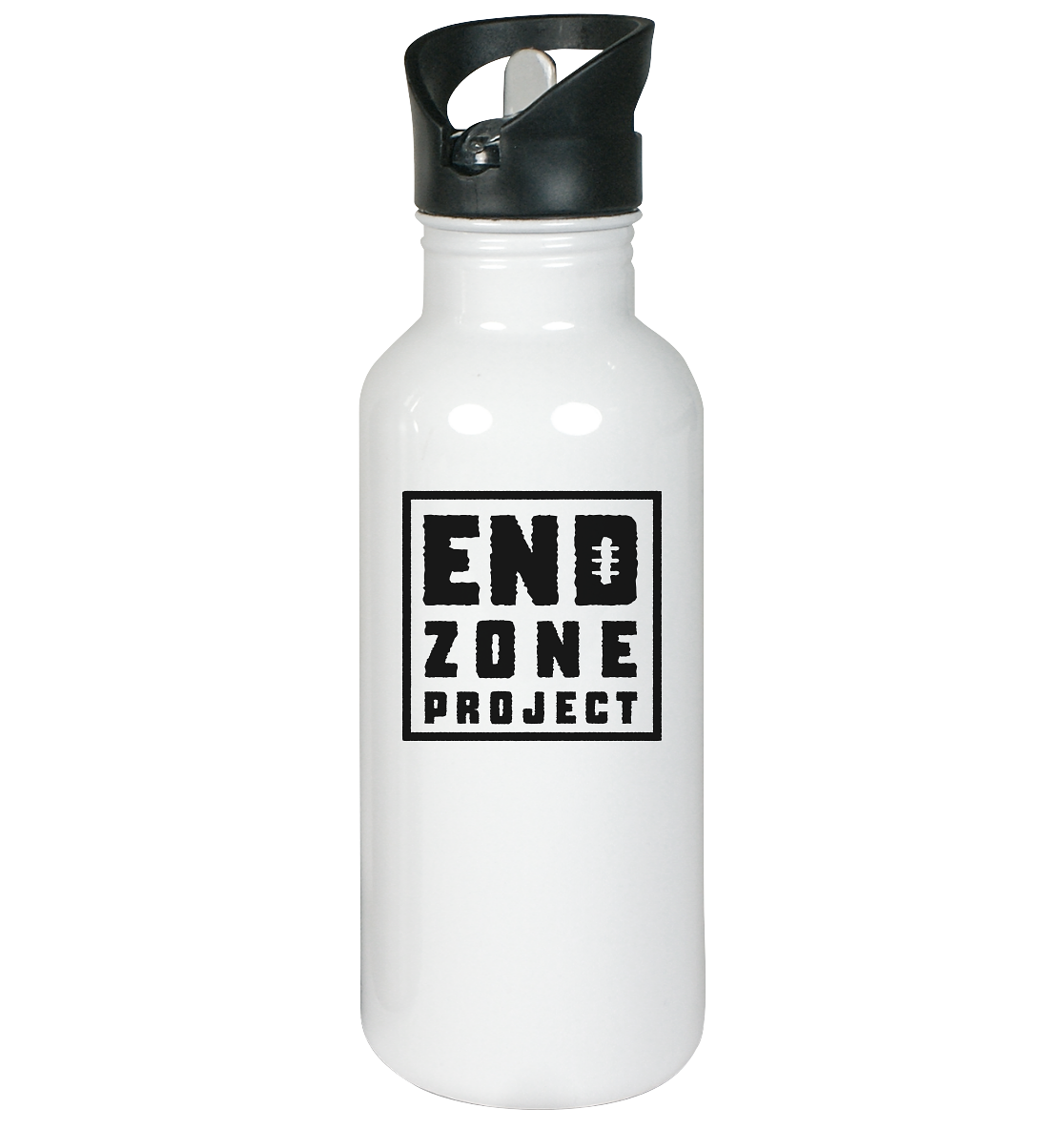Endzone Project Quadrat  - Edelstahl-Trinkflasche