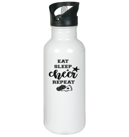 Eat Sleep Cheer Repeat - Edelstahl-Trinkflasche
