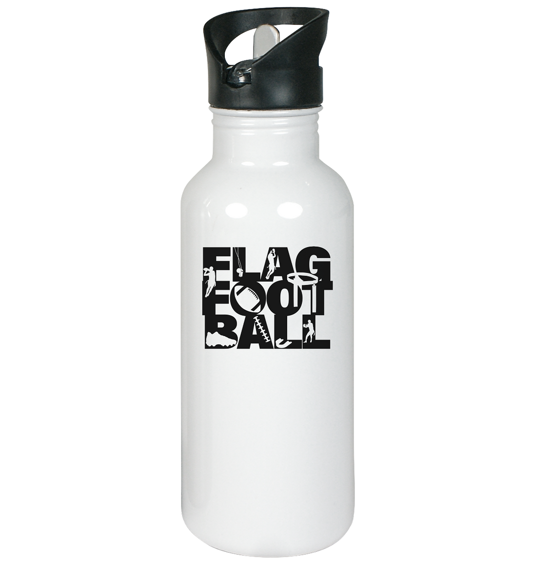 Flag Football - Stainless Steel Water Bottle