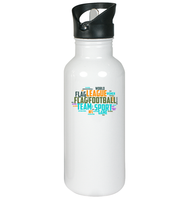 Flag Football Word Bubble - Edelstahl-Trinkflasche