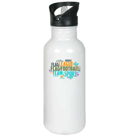 Flag Football Word Bubble - Edelstahl-Trinkflasche