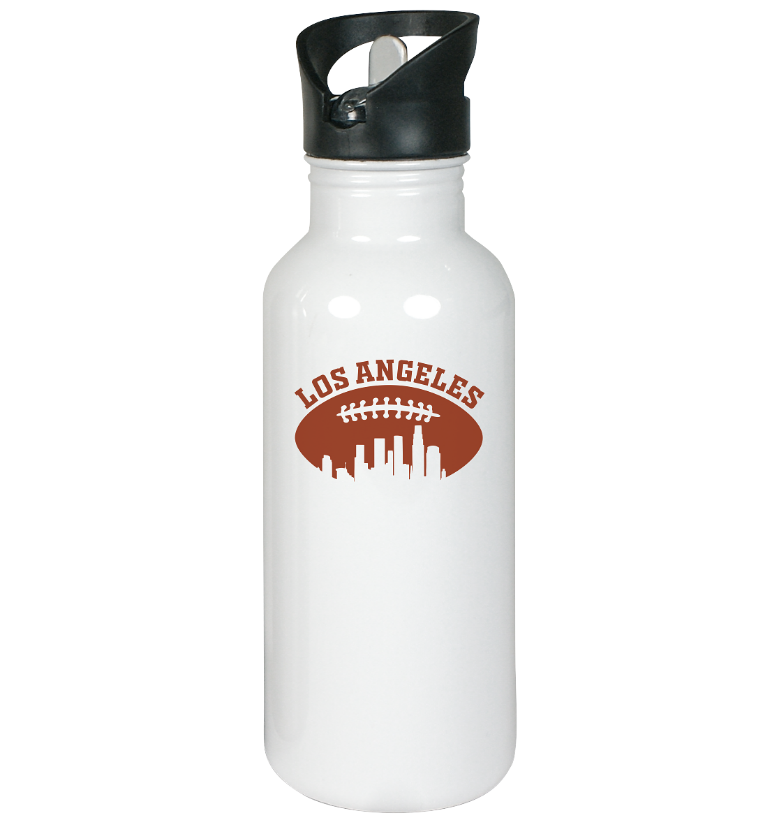 Los Angeles Football Silhouette - Edelstahl-Trinkflasche