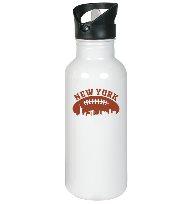 New York Football Silhoutte  - Edelstahl-Trinkflasche