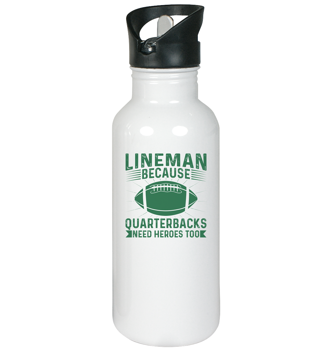 Lineman Heroes Green - Edelstahl-Trinkflasche