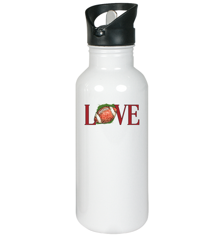 Football Love - Stainless Steel Water Bottle