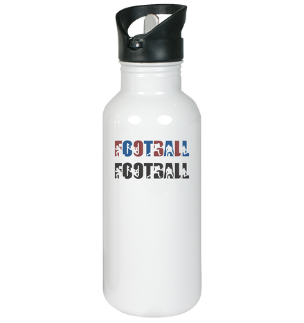 Football Silhouette - Edelstahl-Trinkflasche