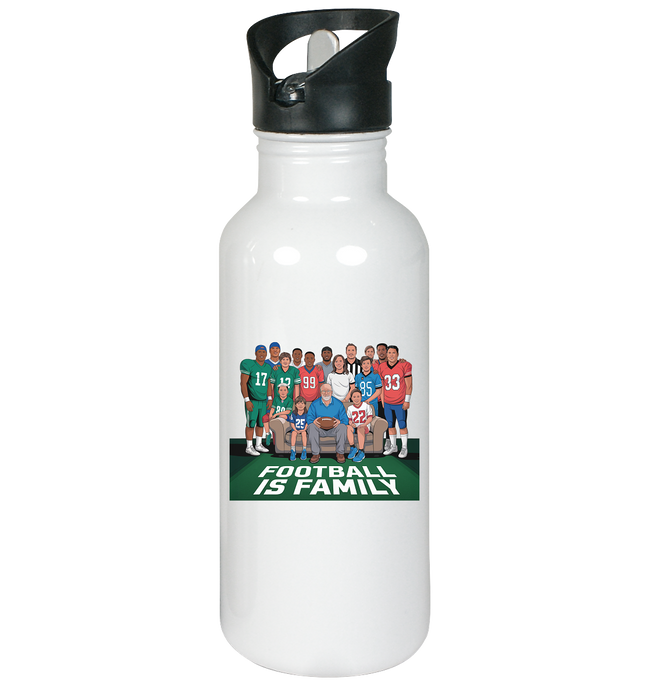 Football is Family - Stainless Steel Water Bottle