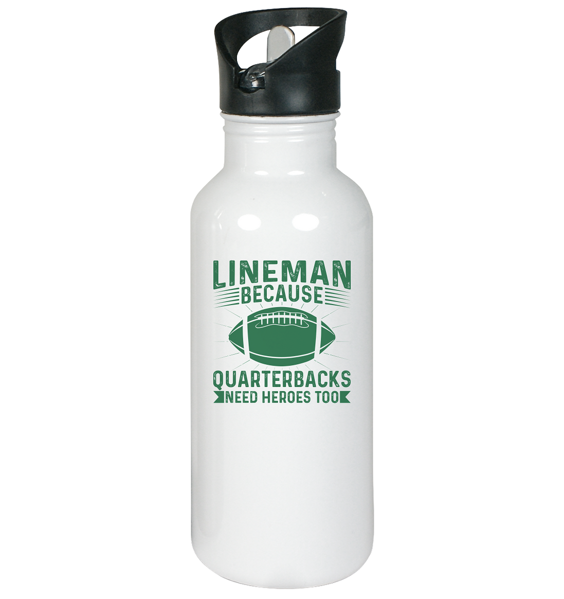 Lineman Heroes Green - Edelstahl-Trinkflasche