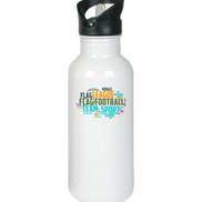 Flag Football Word Bubble - Edelstahl-Trinkflasche