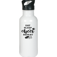 Eat Sleep Cheer Repeat - Edelstahl-Trinkflasche