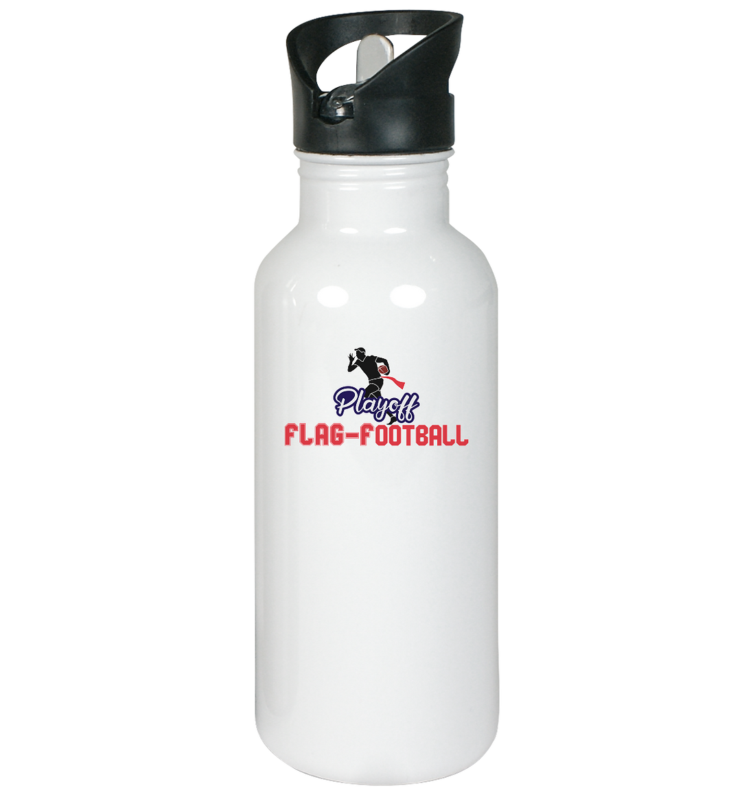 Playoff Flag Football  Men red - Edelstahl-Trinkflasche