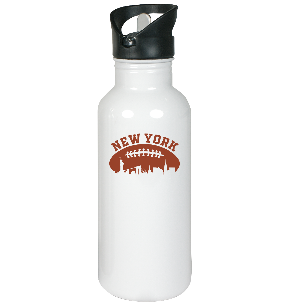 New York Football Silhoutte  - Edelstahl-Trinkflasche