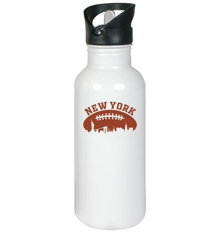 New York Football Silhoutte  - Edelstahl-Trinkflasche