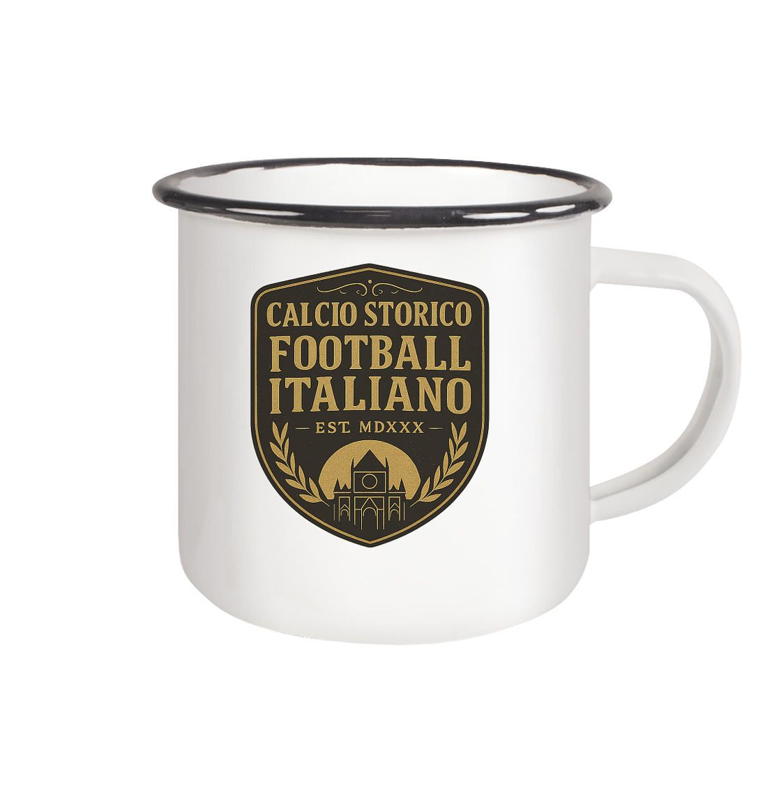 Calcio Storico IV - Enamel Mug (Black)