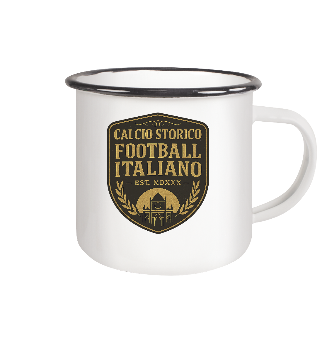 Calcio Storico IV - Enamel Mug (Black)