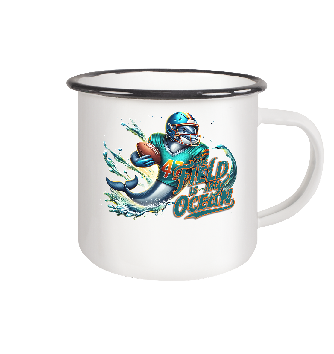 The Field is my Ocean - Enamel Mug (Black)