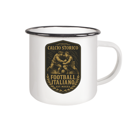 Calcio Storico III - Enamel Mug (Black)