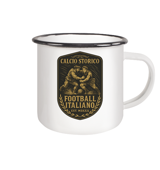 Calcio Storico III - Enamel Mug (Black)