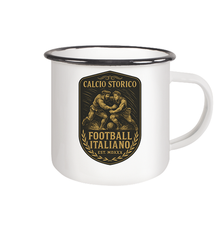 Calcio Storico III - Enamel Mug (Black)