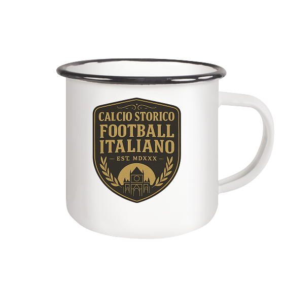 Calcio Storico IV - Enamel Mug (Black)