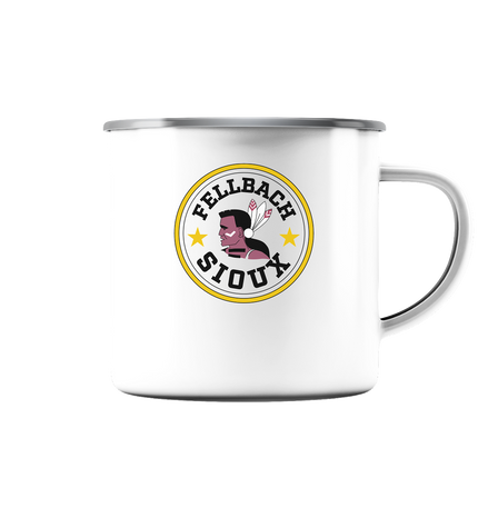 Fellbach Sioux - Emaille Tasse (Silber)