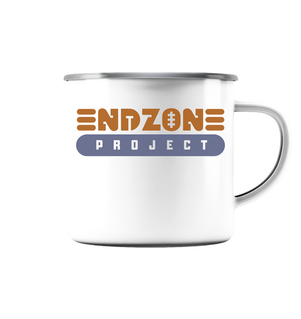 Endzone Project - Emaille Tasse (Silber)
