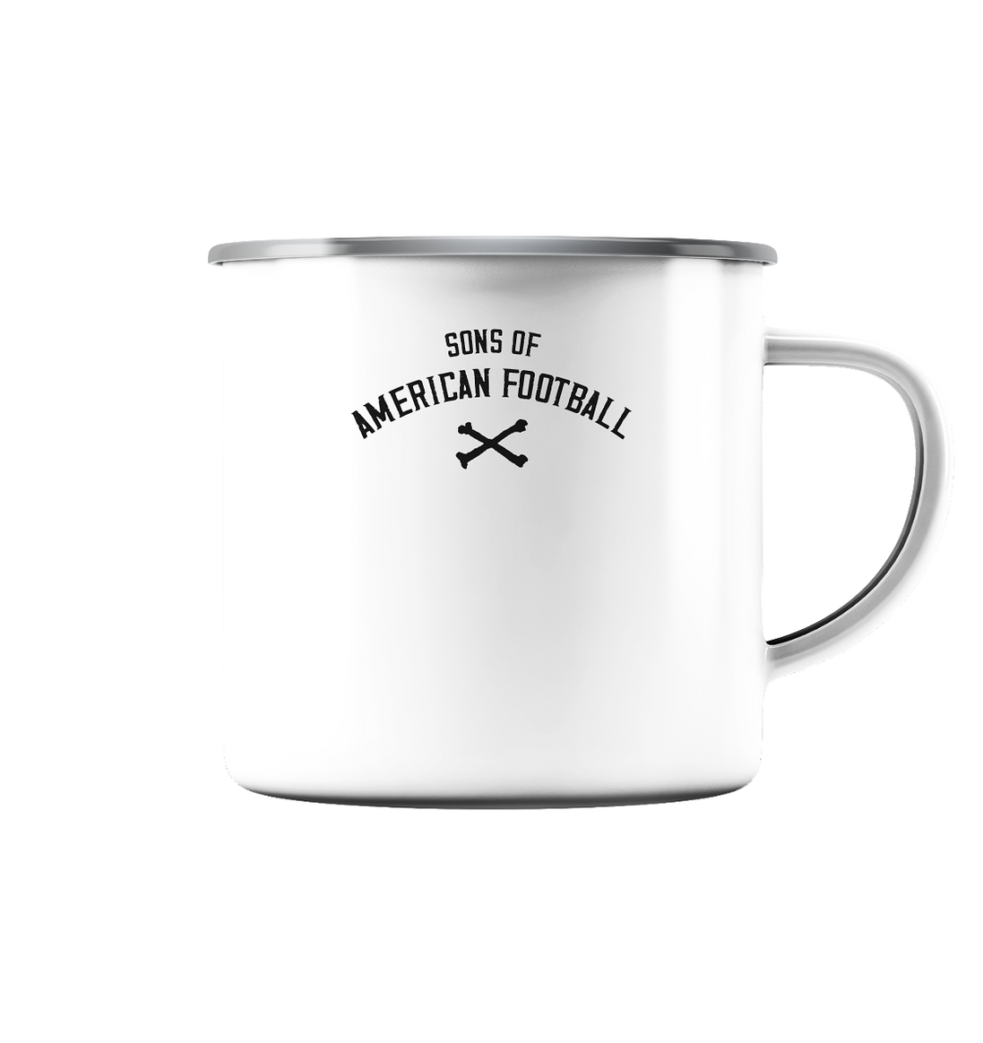 SAMFO Bones - Emaille Tasse (Silber)