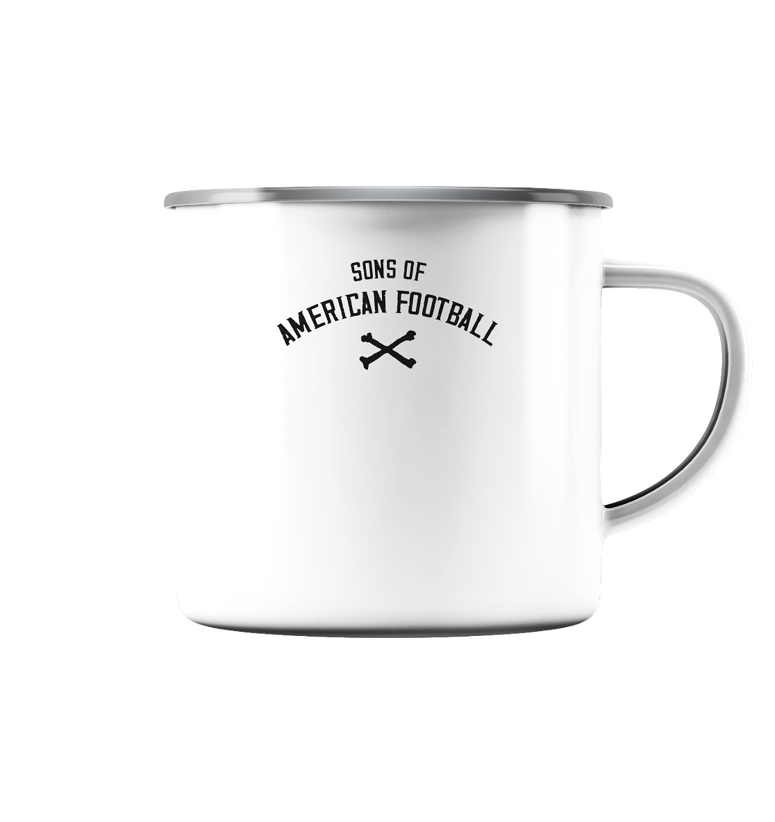 SAMFO Bones - Emaille Tasse (Silber)