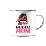 Cheer Mom Sunglases - Emaille Tasse (Silber)