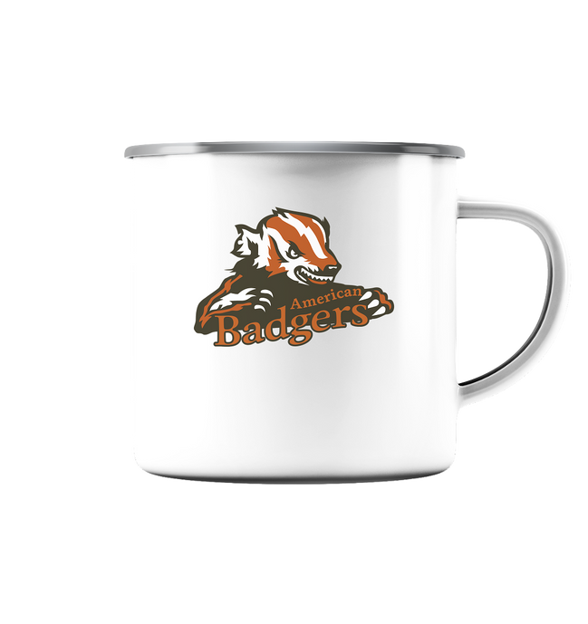 Milwaukee Badgers - Emaille Tasse (Silber)